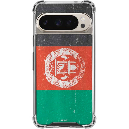Afghanistan Flag Distressed Pixel 9 Pro XL Clear Case